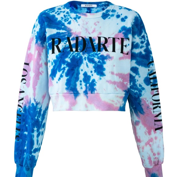 NWOT RODARTE Cropped Tie Dye sweatshirt - Picture 1 of 4
